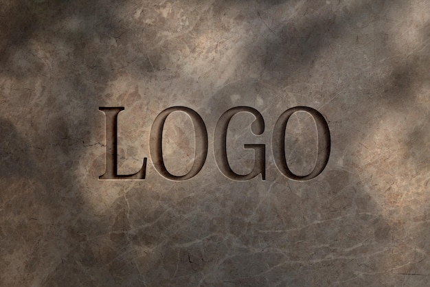 Luxury branding sign logo mockup front view