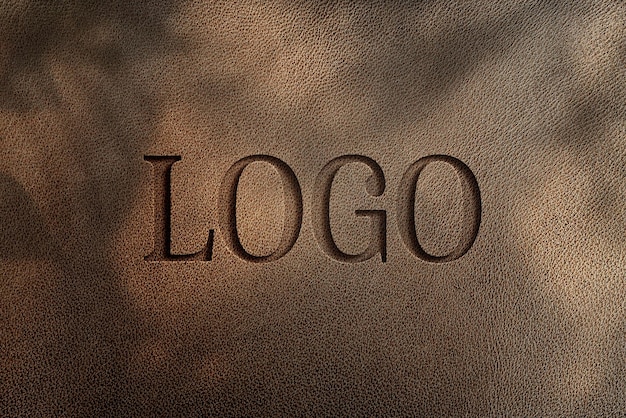 PSD luxury branding sign logo mockup front view