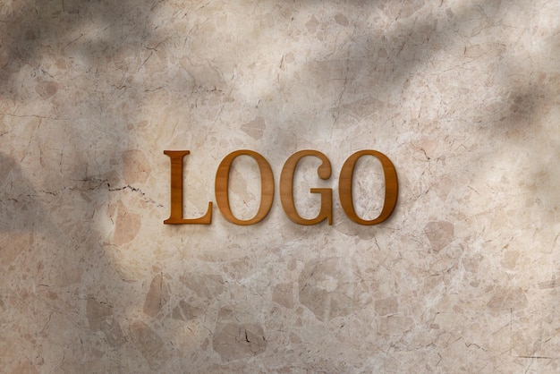 Luxury branding sign logo mockup front view