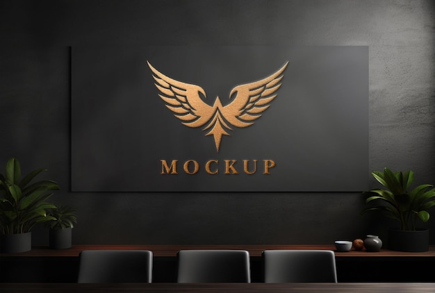 Luxury branding sign logo mockup