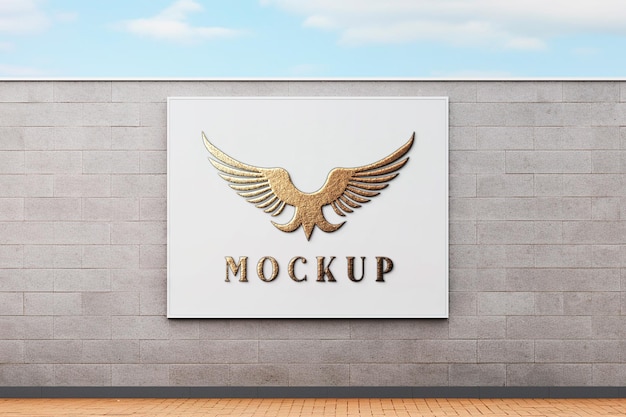 Luxury branding sign logo mockup