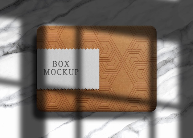 luxury brown paper embossed box mockup