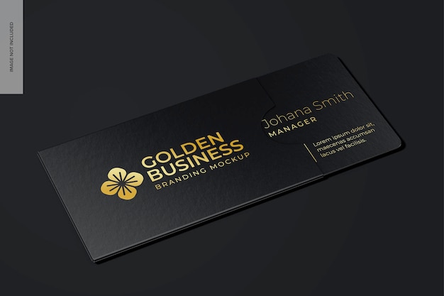 Luxury business card holder mockup