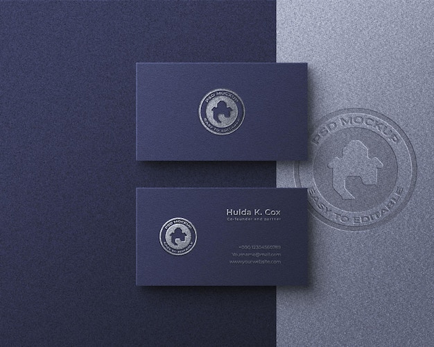 Luxury business card logo mockup