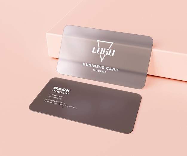 Luxury business card mockup 3d render realistic