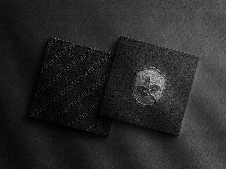 Luxury business card with logo mockup