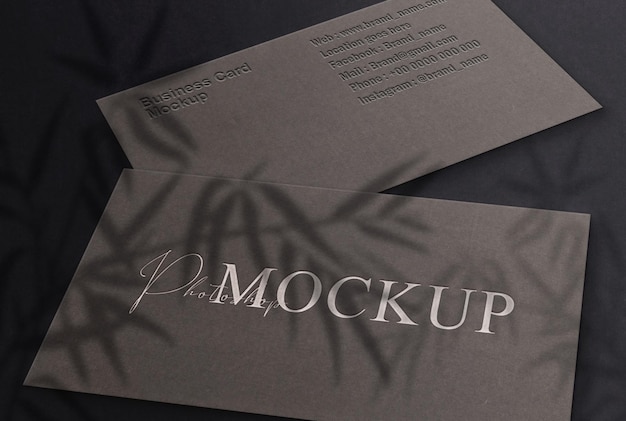 PSD luxury business cards embossed mockup