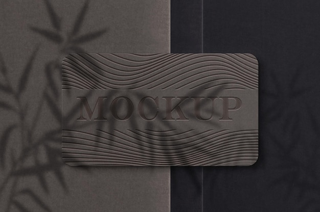 PSD luxury business cards embossed mockup