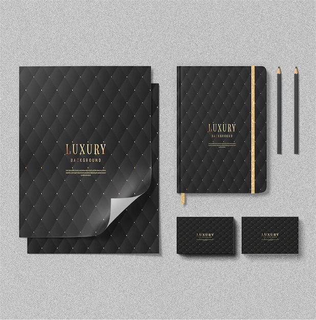 PSD luxury business stationery mockup template