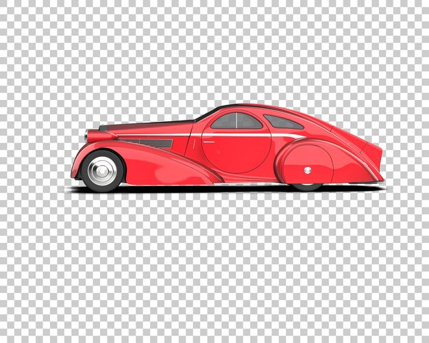 PSD luxury car isolated on background 3d rendering illustration