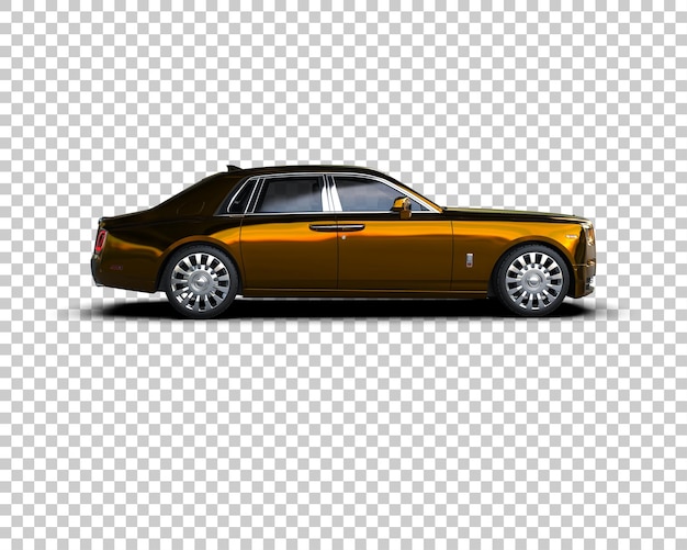 PSD luxury car isolated on background 3d rendering illustration