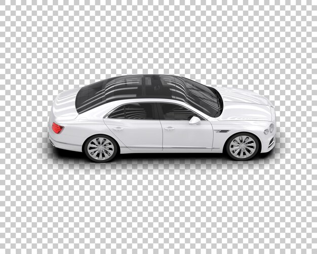 PSD luxury car isolated on background 3d rendering illustration