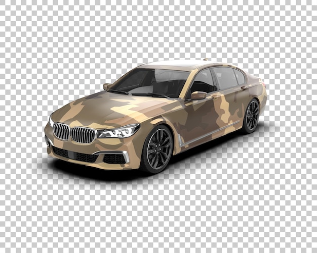 PSD luxury car isolated on background 3d rendering illustration