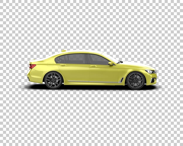 PSD luxury car isolated on background 3d rendering illustration