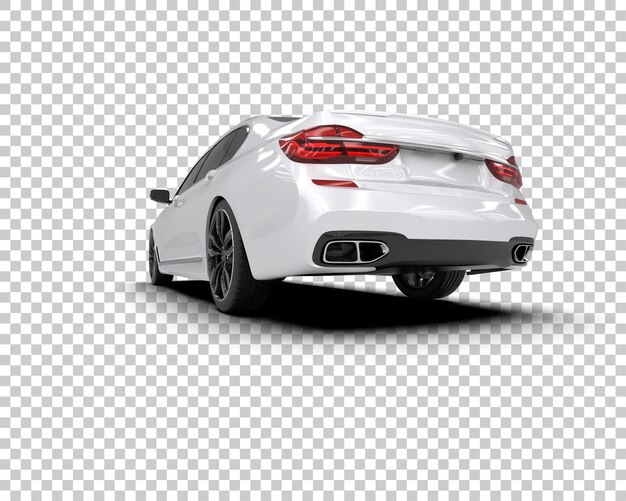 PSD luxury car isolated on background 3d rendering illustration