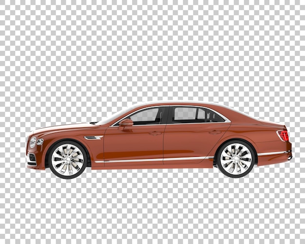 Luxury car on transparent background. 3d rendering - illustration