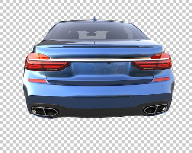 PSD luxury car on transparent background. 3d rendering - illustration