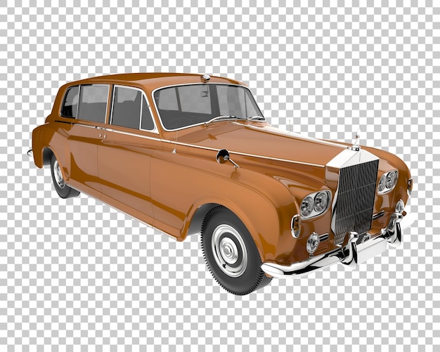 luxury car on transparent background. 3d rendering - illustration