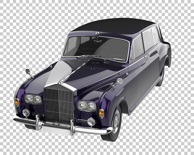 Luxury car on transparent background. 3d rendering - illustration