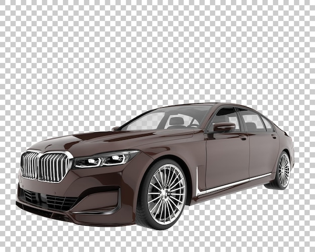 透明な背景に高級車。 3 d レンダリング - イラスト
