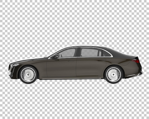 Luxury car on transparent background. 3d rendering - illustration