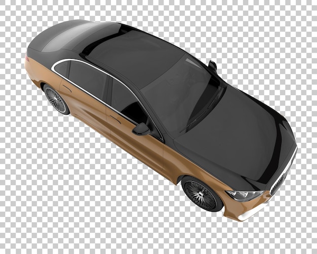 Luxury car on transparent background. 3d rendering - illustration