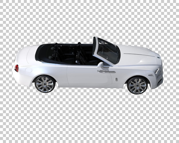 Luxury car on transparent background. 3d rendering - illustration