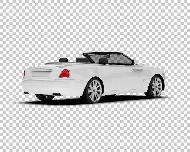 Luxury car on transparent background 3d rendering illustration
