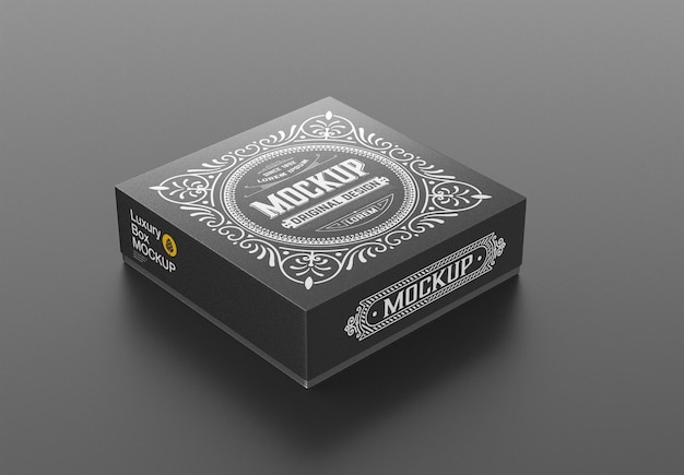 Luxury cardboard box mockup