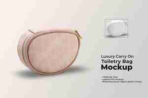 PSD luxury carry on toiletry bag mockup