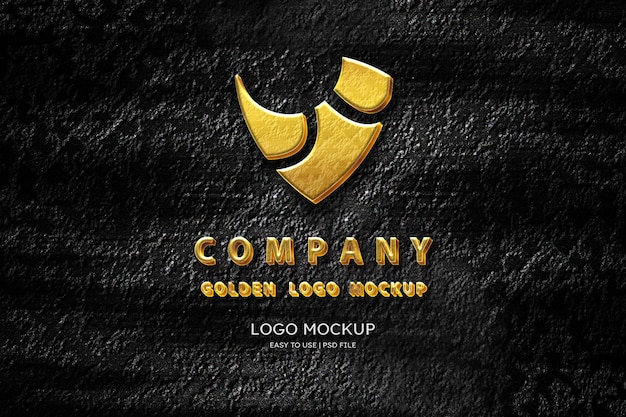 Mockup di logo con segno cromato di lusso