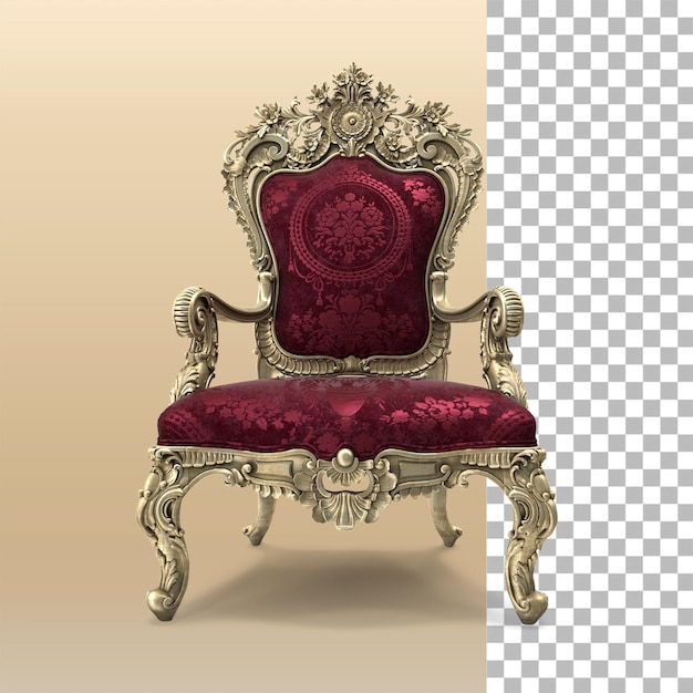 PSD luxury classical antique arm chair for your asset design interior