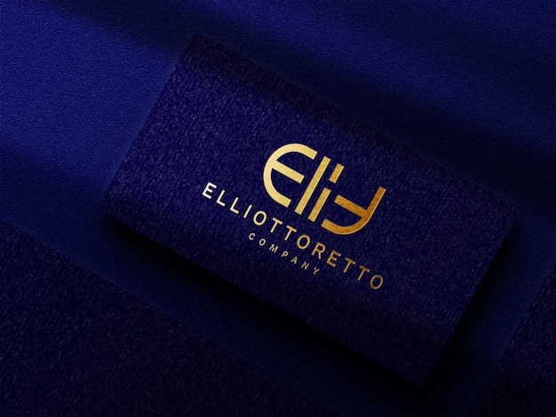 PSD mockup logo di lusso impresso su carta kraft