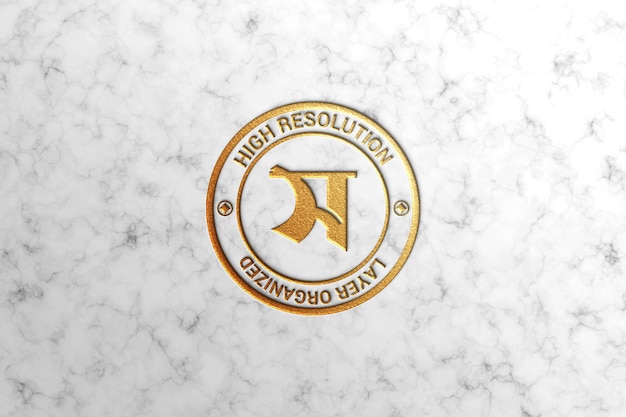 Luxury debossed logo mockup