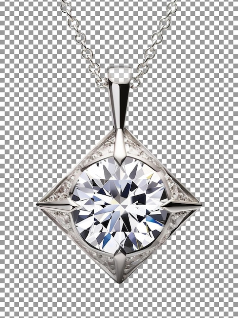 Luxury diamond pendant isolated on a transparent background