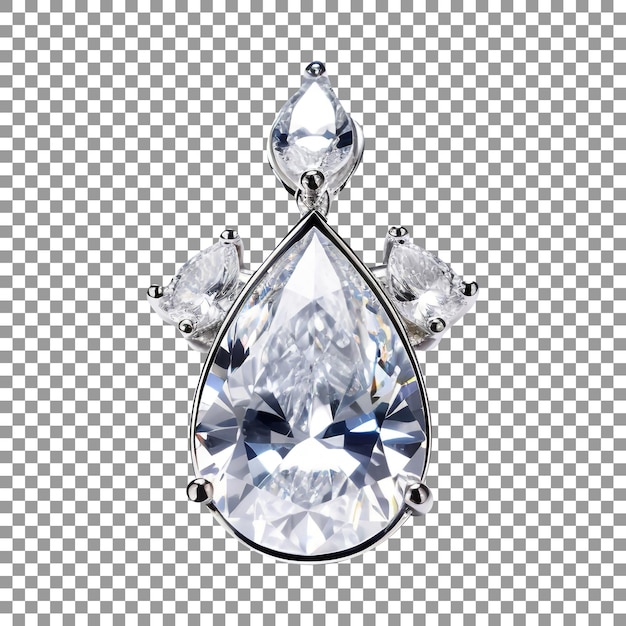 PSD luxury diamond pendant isolated on a transparent background
