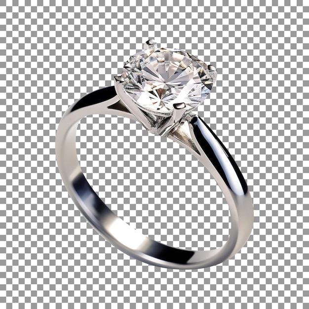 PSD luxury diamond ring isolated on a transparent background