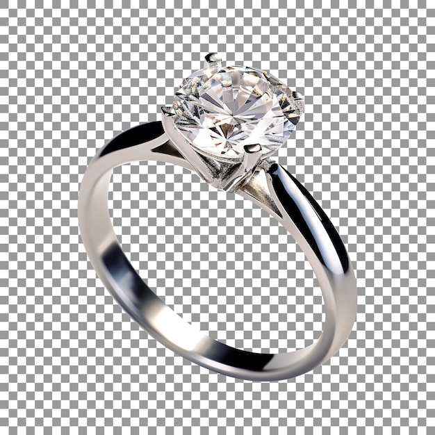 PSD luxury diamond ring isolated on a transparent background