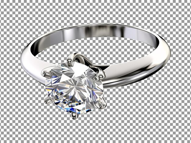 Luxury diamond ring isolated on a transparent background