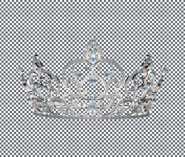 luxury diamond tiara isolated on transparent background