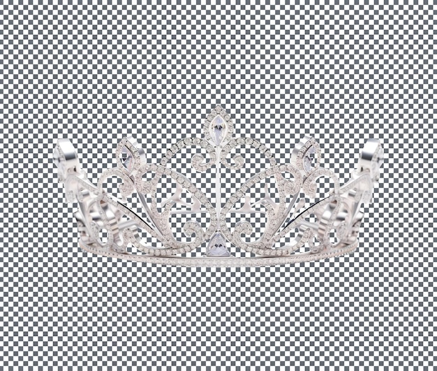 luxury diamond tiara isolated on transparent background