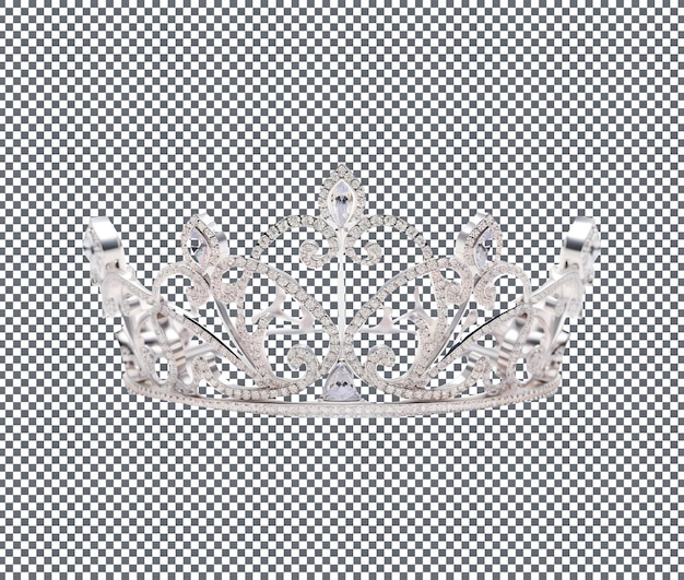 PSD luxury diamond tiara isolated on transparent background