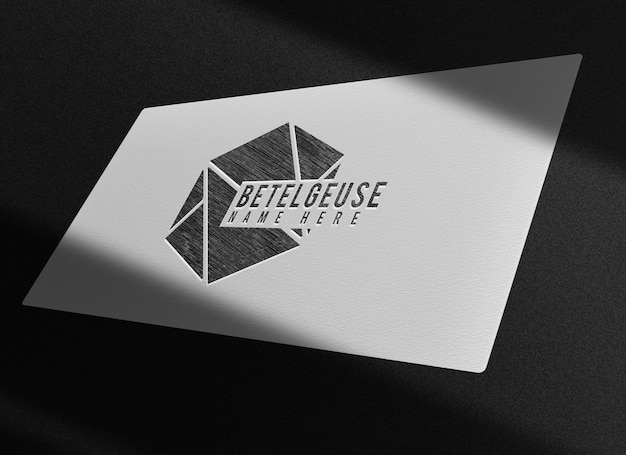 PSD luxury drawn in pencil business card mockup