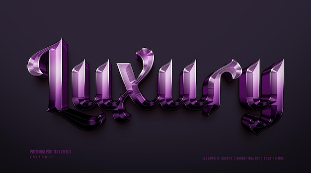 PSD luxury editable premium 3d psd text effect