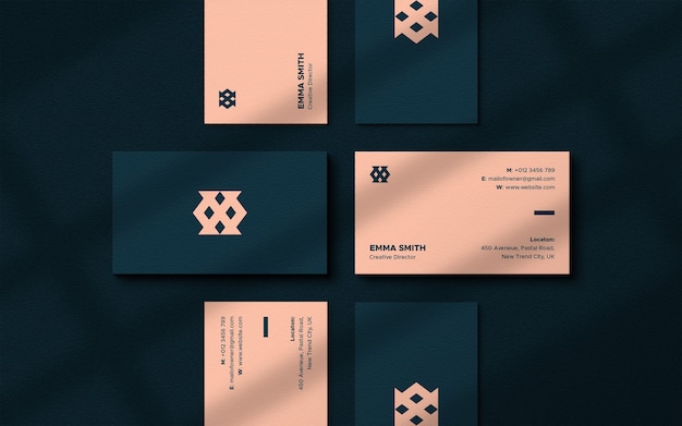 Luxury and elegant business card mockup