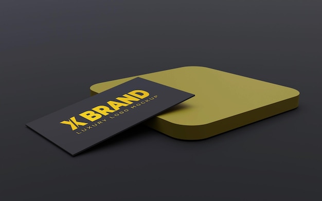 Mockup con logo 3d in lamina d'oro di lusso ed elegante