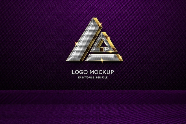 Mockup con logo in rilievo di lusso