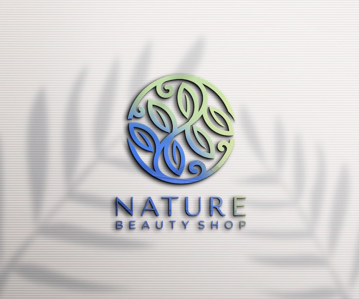 Luxury embossed logo mockup design
