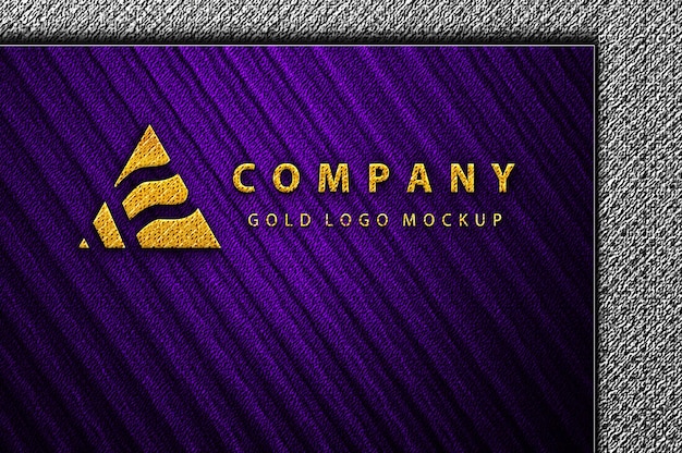 Luxury embossed logo mockup paper