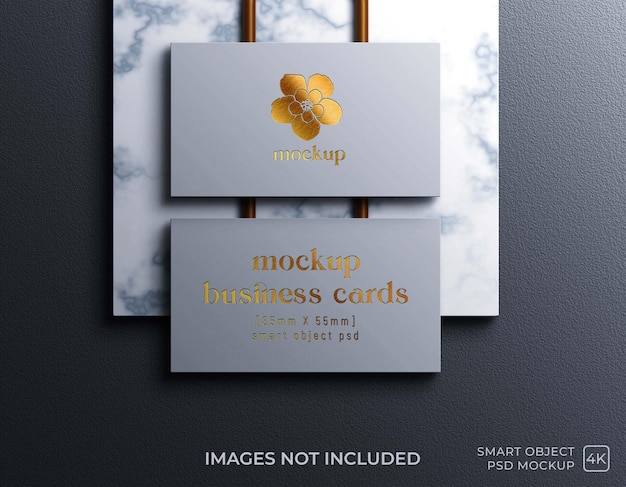 PSD luxury embossed psd business card mockup